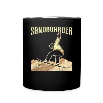 Retro Sandboard Sanboarder Boardsport Sandboarding - Full Colour Mug - black - Front