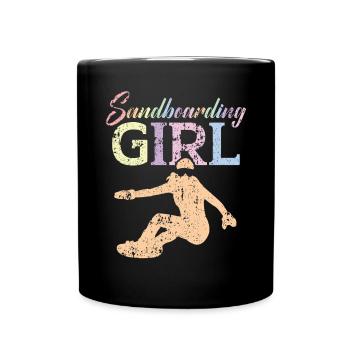 Sandboarding Girl Sanboarder Boardsport Sandboard - Full Colour Mug - black - Front