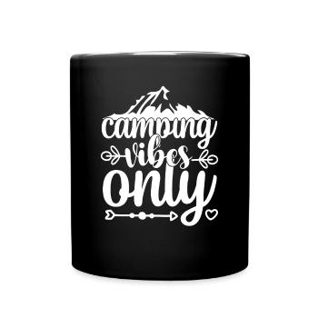Camping Vibes Holidays - Full Colour Mug - black - Front