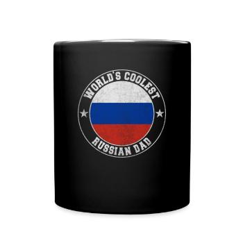 Worlds coolest russian dad - Full Colour Mug - black - Front
