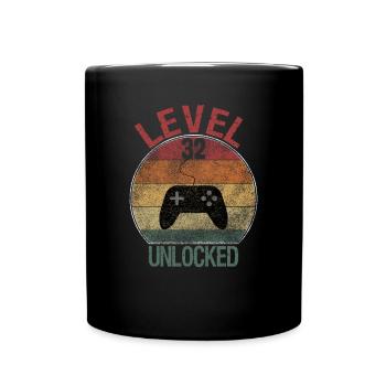 Level 32 unlocked - Tasse einfarbig - Schwarz - Vorne