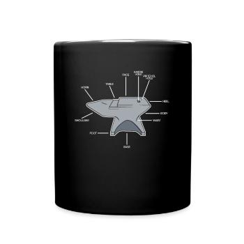 Schmied Schmiede Amboss Metallbauer Metall - Tasse einfarbig - Schwarz - Vorne
