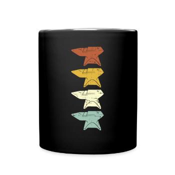 Schmied Schmiede Amboss Metallbauer Metall - Tasse einfarbig - Schwarz - Vorne