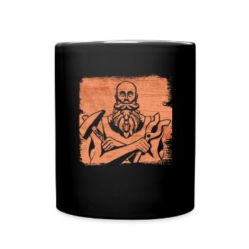 Schmied Schmiede Amboss Metallbauer Metall - Tasse einfarbig - Schwarz - Vorne