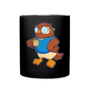 Tasse de Hibou - Mug uni - noir - Devant