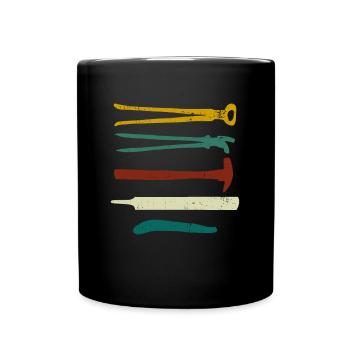 Hufschmied Schmiede Anivl Blacksmithing - Tasse einfarbig - Schwarz - Vorne