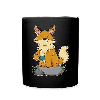 Tasse de renard - Mug uni - noir - Devant