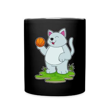 Chat Basketteur Basketteur - Mug uni - noir - Devant