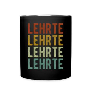 Lehrte Stadt Retro Vintage - Tasse einfarbig - Schwarz - Vorne