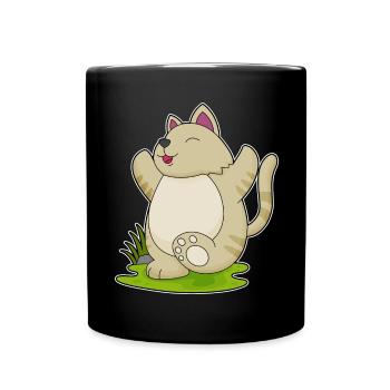Gymnastique de fitness yoga pour chats - Mug uni - noir - Devant