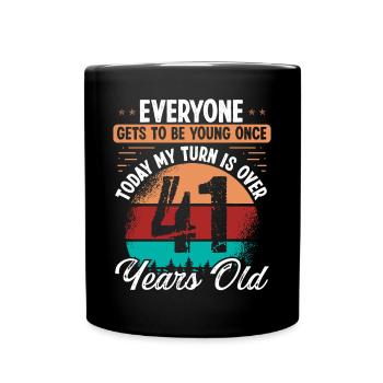 Idée d’anniversaire de 41 ans pour hommes 41 anniversaire - Mug uni - noir - Devant