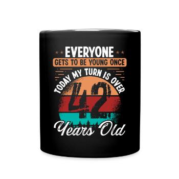 Idée d’anniversaire de 42 ans pour hommes 42 ans - Mug uni - noir - Devant