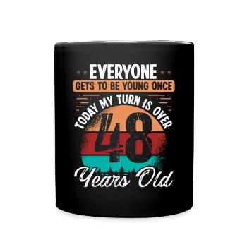 Idée d’anniversaire de 48 ans pour hommes 48 anniversaires - Mug uni - noir - Devant