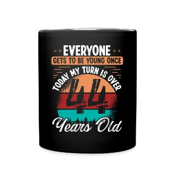 Idée d’anniversaire de 44 ans pour hommes 44 ans - Mug uni - noir - Devant