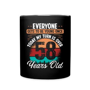 Idée d’anniversaire de 58 ans pour hommes 58 anniversaire - Mug uni - noir - Devant