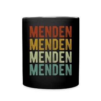Menden Stadt Retro Vintage - Tasse einfarbig - Schwarz - Vorne
