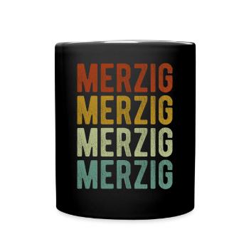 Merzig Stadt Retro Vintage - Tasse einfarbig - Schwarz - Vorne