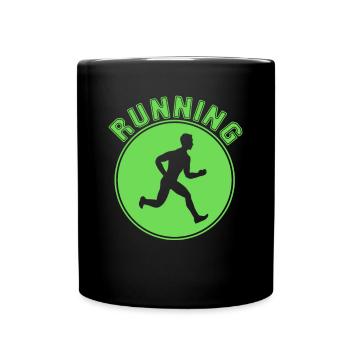 Joggen - Tasse einfarbig - Schwarz - Vorne
