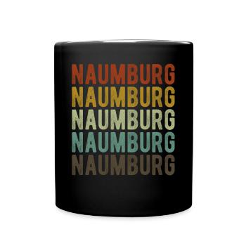 Naumburg Stadt Retro Vintage - Tasse einfarbig - Schwarz - Vorne