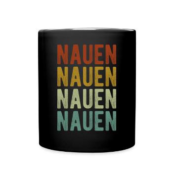 Nauen Stadt Retro Vintage - Tasse einfarbig - Schwarz - Vorne