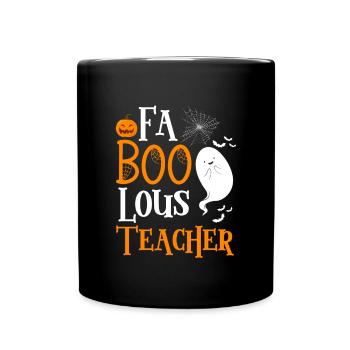 FaBOOlous Teacher Lehrer T-Shirt Geschenk - Tasse einfarbig - Schwarz - Vorne