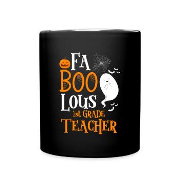 FaBOOlous 1st Grade Teacher Lehrer Shirt Geschenk - Tasse einfarbig - Schwarz - Vorne