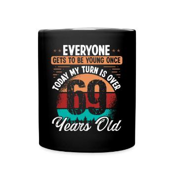 Idée d’anniversaire de 69 ans pour hommes 69 anniversaire - Mug uni - noir - Devant