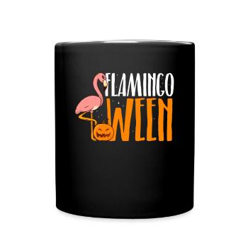 Flamingoween Shirt Halloween Flamingo - Tasse einfarbig - Schwarz - Vorne