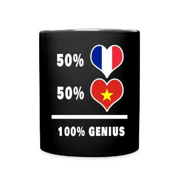 La France et le Vietnam génie / cadeau - Mug uni - noir - Devant