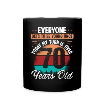 70 Year Old Birthday Idea for Men 70 Birthday - Tasse einfarbig - Schwarz - Vorne