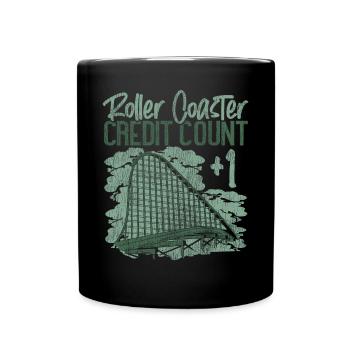 Roller Coaster Vintage Roller - Tasse einfarbig - Schwarz - Vorne