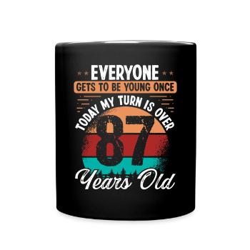 Idée d’anniversaire de 87 ans pour hommes 87 anniversaire - Mug uni - noir - Devant