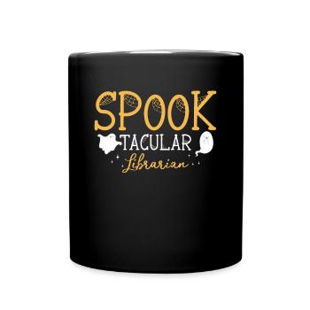 Spook Tacular Librarian Shirt Bibliothekarin - Tasse einfarbig - Schwarz - Vorne