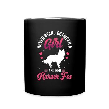 Girls and their Harz fox herding fox - Full Colour Mug - black - Front