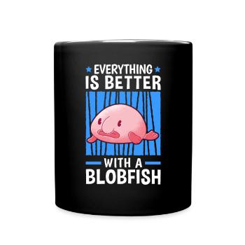 Tout est mieux avec blobfish blobfish - Mug uni - noir - Devant