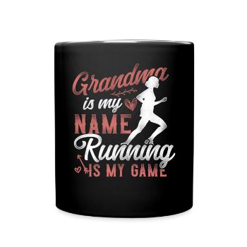 Running Runner Half Marathon - Full Colour Mug - black - Front