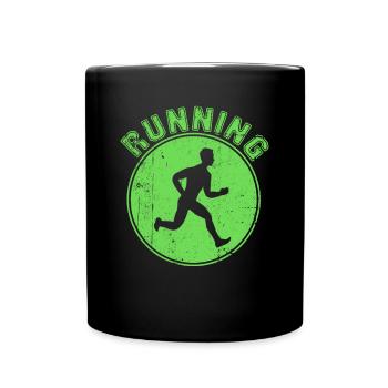 Joggen - Tasse einfarbig - Schwarz - Vorne