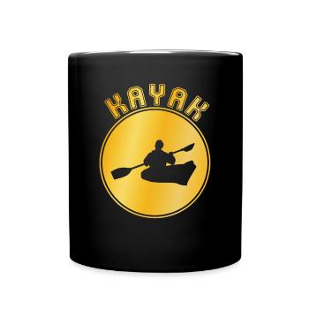 Kanu - Tasse einfarbig - Schwarz - Vorne