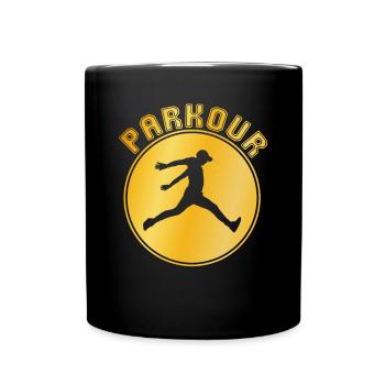 Parkour - Tasse einfarbig - Schwarz - Vorne