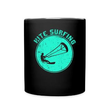 Kite surfen - Tasse einfarbig - Schwarz - Vorne