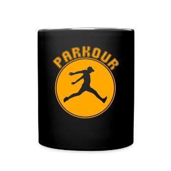 Parkour - Tasse einfarbig - Schwarz - Vorne