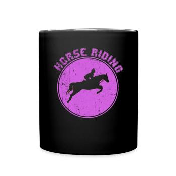Horse riding - Full Colour Mug - black - Front