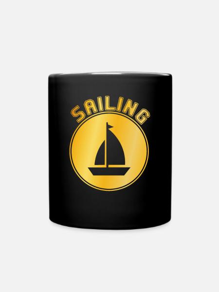 Segeln - Tasse einfarbig - Schwarz
