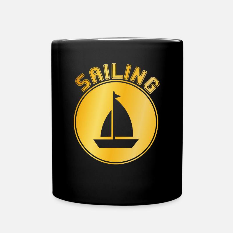 Segeln - Tasse einfarbig - Schwarz