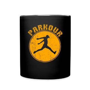 Parkour - Tasse einfarbig - Schwarz - Vorne