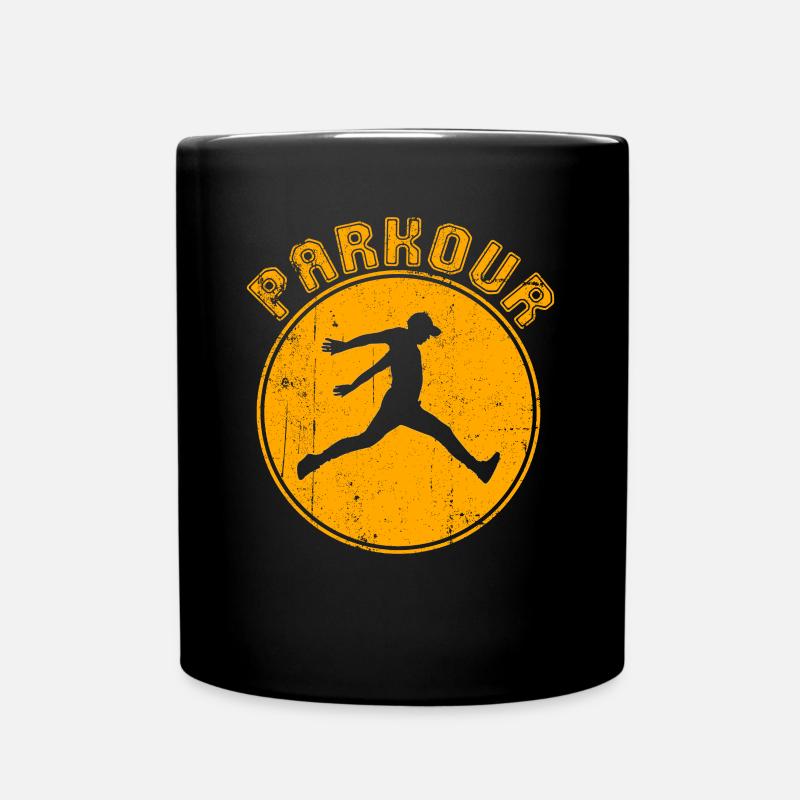 Parkour - Tasse einfarbig - Schwarz