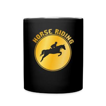 Équitation - Mug uni - noir - Devant