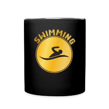 Nager - Mug uni - noir - Devant