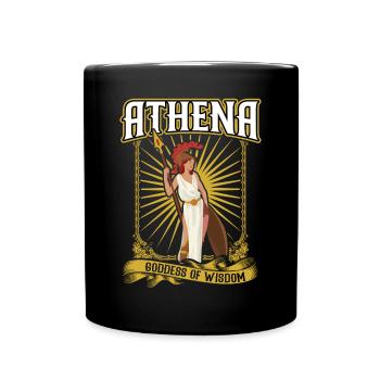 Athena - Goddess of Wisdom - Full Colour Mug - black - Front
