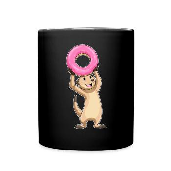 Donut suricate - Mug uni - noir - Devant